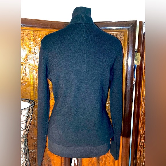 Vintage Leather Front Sweater Pullover. - Picture 3 of 8